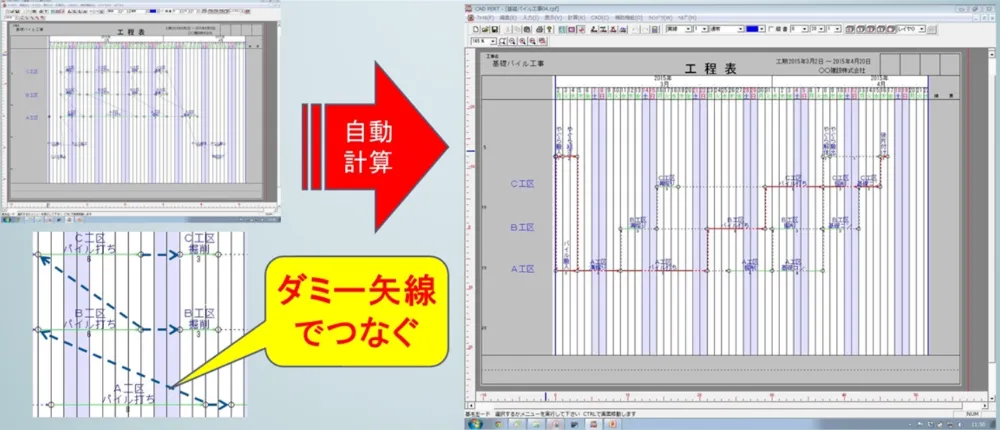 CADPERT ネットワーク工程表