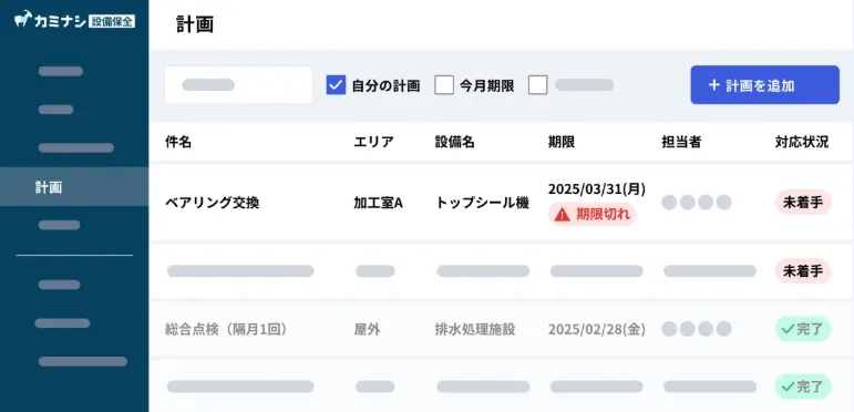 カミナシ計画保全